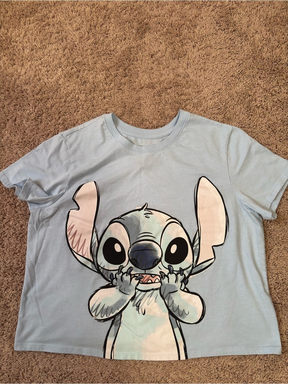 Disney Light Blue Stitch Graphic Tee